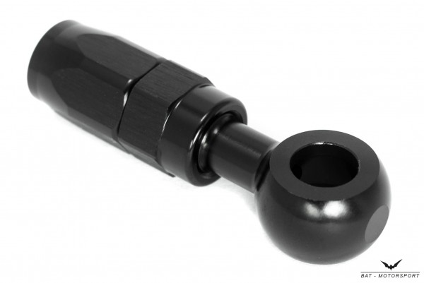 Dash 4 / -4 AN / JIC 4 M10 (10.3mm) Eye Banjo NBR Hose Fitting Black Anodized